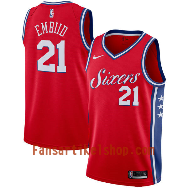 NBA Philadelphia 76ers Trikot Joel Embiid 21 Nike 2017-18 Rot Swingman - Herren NBA Philadelphia 76ers Trikot Joel Embiid 21 Nike 2017-18 Rot Swingman - Herren